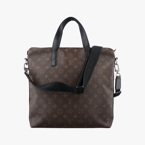 Pre-owned Louis Vuitton KITAN Brown×black Monogram Macassar M40388 shoulderbag | stylenewstar