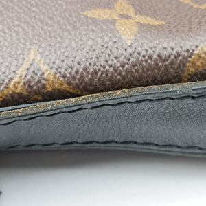 Pre-owned Louis Vuitton KITAN Brown×black Monogram Macassar M40388 shoulderbag | stylenewstar