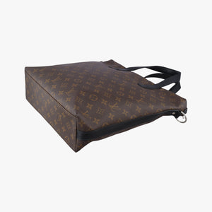 Pre-owned Louis Vuitton KITAN Brown×black Monogram Macassar M40388 shoulderbag | stylenewstar