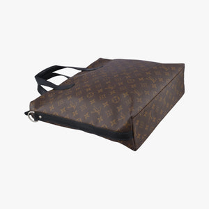 Pre-owned Louis Vuitton KITAN Brown×black Monogram Macassar M40388 shoulderbag | stylenewstar