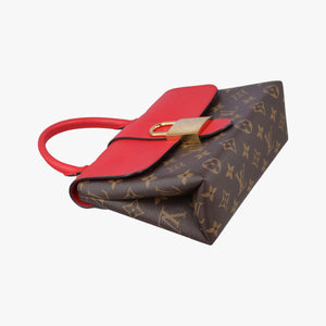 Pre-owned Louis Vuitton Locky BB Monogram/Brown×Coqulicot Monogram canvas×calf leather M44322 shoulderbag | stylenewstar