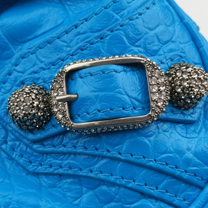 Pre-owned Balenciaga Le Cagole Mini Blue Leather 695814 shoulderbag | stylenewstar