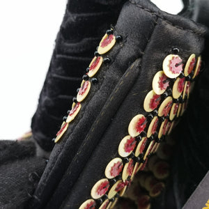 Pre-owned Fendi Spy Black x multicolor Sequins x Velvet x Silk 8BR589 handbag | stylenewstar