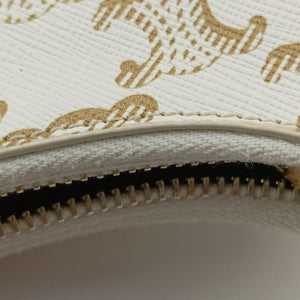 Pre-owned Celine Triomphe AVA Mini White PVC coated canvas handbag | stylenewstar