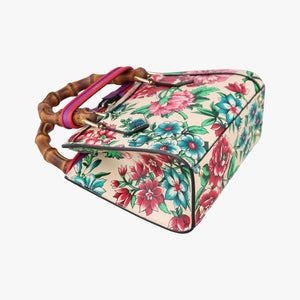 Vintage Gucci Diana Flower Pink x Multicolour Leather 707449 shoulderbag | stylenewstar