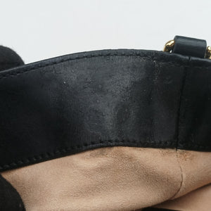 Pre-owned Gucci GG Supreme Bee Black× Beige PVC coated canvas×leather 473887 shoulderbag | stylenewstar