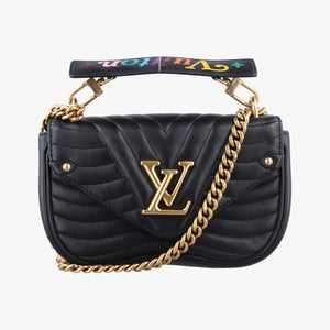 Pre-owned Louis Vuitton New Wave PM Noir Leather M51683 shoulderbag | stylenewstar
