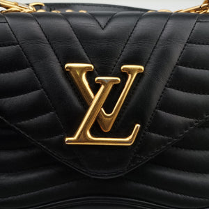 Pre-owned Louis Vuitton New Wave PM Noir Leather M51683 shoulderbag | stylenewstar