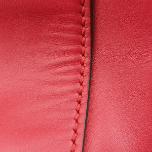 Pre-owned Gucci Bamboo Nymphaea Red Leather 453767 shoulderbag | stylenewstar