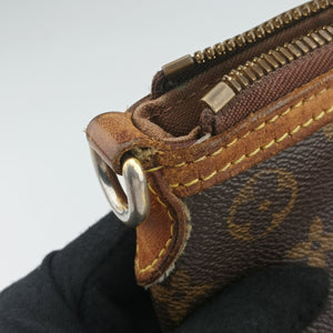 Pre-owned Louis Vuitton PALERMO PM brown Monogram Canvas M40145 shoulderbag | stylenewstar