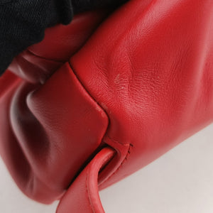 Pre-owned Bottega Veneta The Chain Pouch Red lambskin shoulderbag | stylenewstar