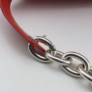 Pre-owned Bottega Veneta The Chain Pouch Red lambskin shoulderbag | stylenewstar