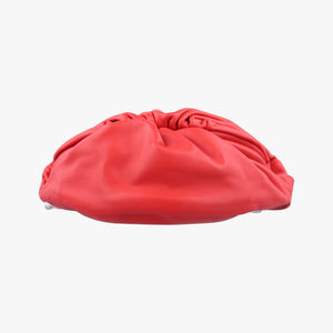 Pre-owned Bottega Veneta The Chain Pouch Red lambskin shoulderbag | stylenewstar