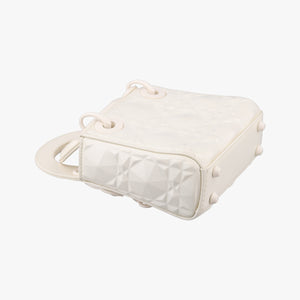 Vintage Christian Dior Lady Dior White leather shoulderbag | stylenewstar