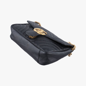 Vintage Gucci GG Marmont Black Leather 443497 shoulderbag | stylenewstar