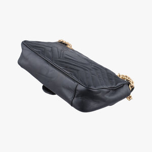 Vintage Gucci GG Marmont Black Leather 443497 shoulderbag | stylenewstar