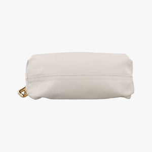 Pre-owned Bottega Veneta THE Chain Pouch White lambskin shoulderbag | stylenewstar