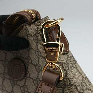 Pre-owned Gucci Interlocking G Messenger Beige × Brown PVC coated canvas× Leather 723306 crossbodybag | stylenewstar