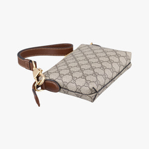 Pre-owned Gucci Interlocking G Messenger Beige × Brown PVC coated canvas× Leather 723306 crossbodybag | stylenewstar