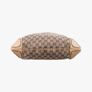 Pre-owned Gucci Indy Babouska Beige Canvas×Leather 185566 shoulderbag | stylenewstar
