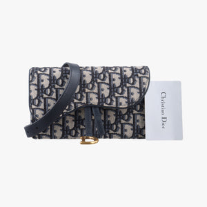 Vintage Christian Dior Saddle Navy Jacquard x Leather bum bag/waist bag | stylenewstar