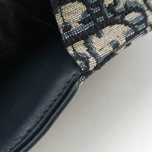 Vintage Christian Dior Saddle Navy Jacquard x Leather bum bag/waist bag | stylenewstar