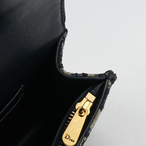 Vintage Christian Dior Saddle Navy Jacquard x Leather bum bag/waist bag | stylenewstar