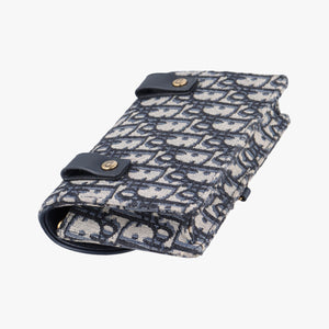 Vintage Christian Dior Saddle Navy Jacquard x Leather bum bag/waist bag | stylenewstar