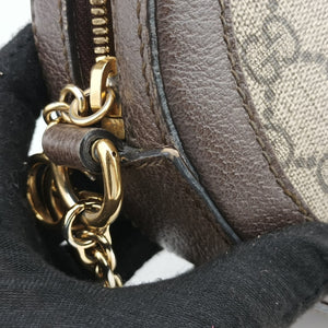 Pre-owned Gucci Ophidia Brown×beige PVC coated canvas×Leather 550618 shoulderbag | stylenewstar