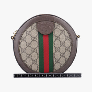 Pre-owned Gucci Ophidia Brown×beige PVC coated canvas×Leather 550618 shoulderbag | stylenewstar
