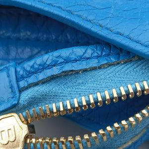 Pre-owned Balenciaga The Town Blue lambskin shoulderbag | stylenewstar