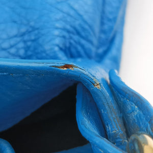 Pre-owned Balenciaga The Town Blue lambskin shoulderbag | stylenewstar