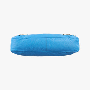 Pre-owned Balenciaga The Town Blue lambskin shoulderbag | stylenewstar