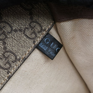 Pre-owned Gucci NEO VINTAGE GG Supreme Beige×Brown PVC coated canvas 495654 crossbodybag | stylenewstar