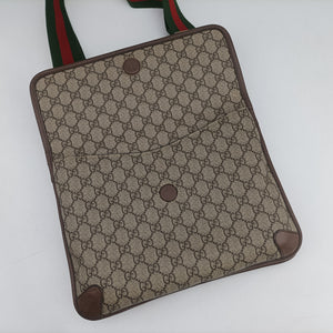 Pre-owned Gucci NEO VINTAGE GG Supreme Beige×Brown PVC coated canvas 495654 crossbodybag | stylenewstar