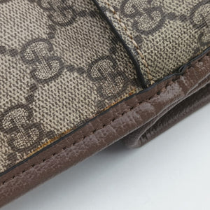 Pre-owned Gucci NEO VINTAGE GG Supreme Beige×Brown PVC coated canvas 495654 crossbodybag | stylenewstar