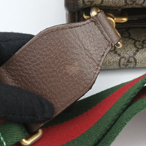 Pre-owned Gucci NEO VINTAGE GG Supreme Beige×Brown PVC coated canvas 495654 crossbodybag | stylenewstar