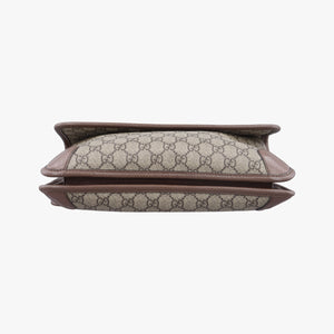 Pre-owned Gucci NEO VINTAGE GG Supreme Beige×Brown PVC coated canvas 495654 crossbodybag | stylenewstar