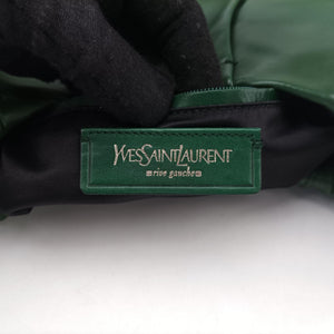 Secondhand Yves Saint Laurent Rive Gauche Green Leather 120436 shoulderbag | stylenewstar