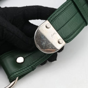 Secondhand Yves Saint Laurent Rive Gauche Green Leather 120436 shoulderbag | stylenewstar