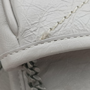 Pre-owned Yves Saint Laurent Niki Grey Leather 583108 shoulderbag | stylenewstar