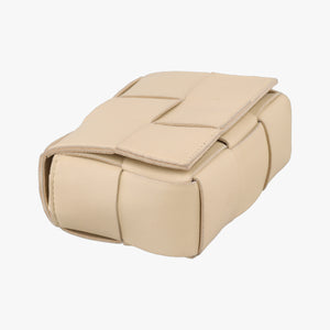 Secondhand Bottega Veneta candy cassette Beige lambskin shoulderbag | stylenewstar