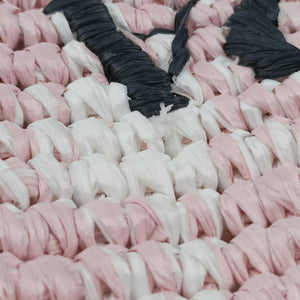 Secondhand Prada Effect Crochet Pink Raffia shoulderbag | stylenewstar