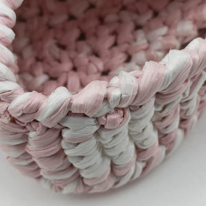 Secondhand Prada Effect Crochet Pink Raffia shoulderbag | stylenewstar