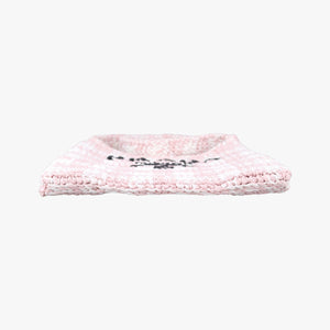 Secondhand Prada Effect Crochet Pink Raffia shoulderbag | stylenewstar