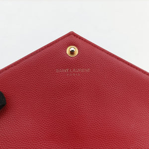 Vintage Yves Saint Laurent MONOGRAM Red Caviar Skin 393953 shoulderbag | stylenewstar