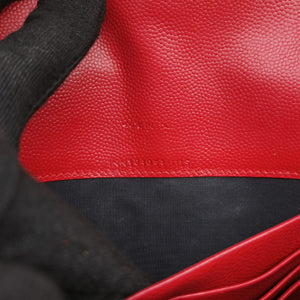 Vintage Yves Saint Laurent MONOGRAM Red Caviar Skin 393953 shoulderbag | stylenewstar
