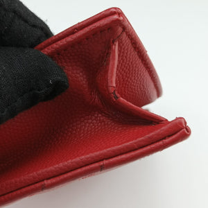 Vintage Yves Saint Laurent MONOGRAM Red Caviar Skin 393953 shoulderbag | stylenewstar