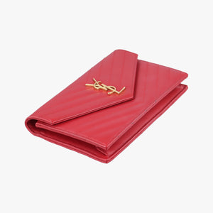 Vintage Yves Saint Laurent MONOGRAM Red Caviar Skin 393953 shoulderbag | stylenewstar