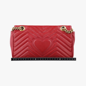 Vintage Gucci GG Marmont Red Leather 443497 shoulderbag | stylenewstar
